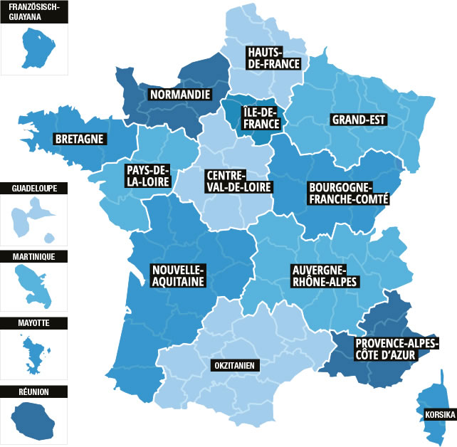 Frankreich Regionen